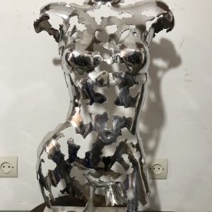 Elegant Female |  Torso Mannequin |Female Torso  Art |  polished aluminum Wall Sculpture for Stylish and Home Déco