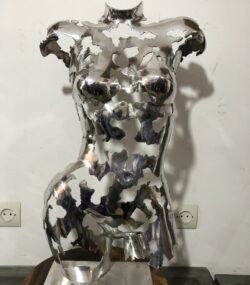 Elegant Female | Torso Mannequin |Female Torso Art | polished aluminum Wall Sculpture for Stylish and Home Déco