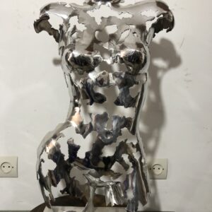 Elegant Female |  Torso Mannequin |Female Torso  Art |  polished aluminum Wall Sculpture for Stylish and Home Déco