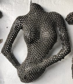 Metal Female Torso scrap Mannequin | Wall Art Sculpture | Handmade Steel | Eye-Catching decor