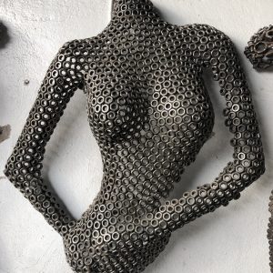 Metal Female Torso scrap  Mannequin |  Wall Art Sculpture | Handmade Steel | Eye-Catching decor