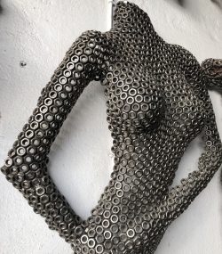 Metal Female Torso scrap Mannequin | Wall Art Sculpture | Handmade Steel | Eye-Catching decor - Image 3