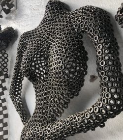 Metal Female Torso scrap Mannequin | Wall Art Sculpture | Handmade Steel | Eye-Catching decor - Image 4