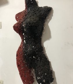 Scrap Metal Torso: Stylish Handcrafted Metal Wall Sculp - Image 5