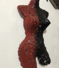 Scrap Metal Torso: Stylish Handcrafted Metal Wall Sculp - Image 4