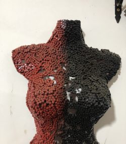 Scrap Metal Torso: Stylish Handcrafted Metal Wall Sculp - Image 3